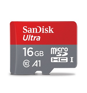 SanDisk Ultra Micro SD 16 GB Class 10 SDHC SDXC Memory Card